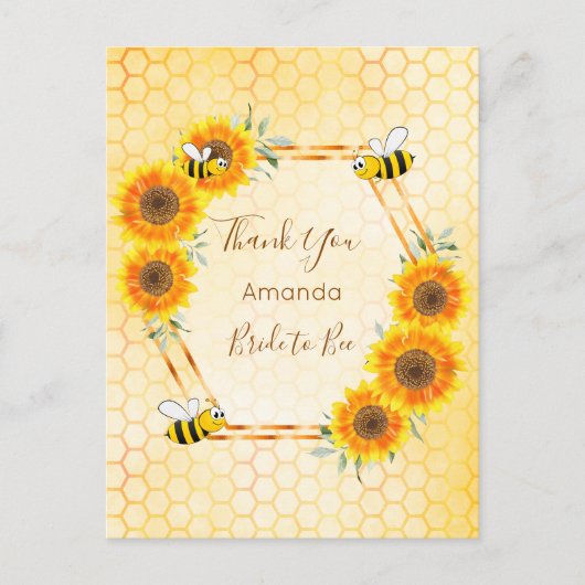 Bride voor Vrijgezellenfeest van bijen Briefkaart (Voorkant)