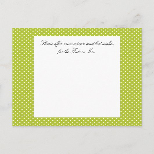 Bride Vrijgezellenfeest Advice Kaart (Achterkant)