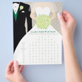 Bride Vrijgezellenfeest Word Search Game groene ju Flyer (Hand)