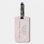 Bride waterverf Floral Specialized roos Marble Bagagelabel (Achterkant verticaal)