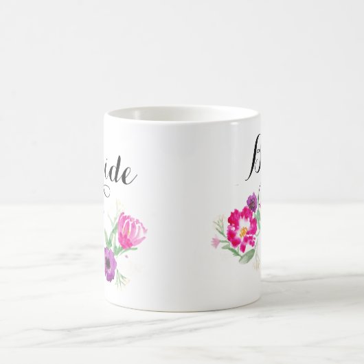 Bride Waterverf Flowers Mok (Center)