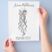 Bride Wavy hair floral wreath Hairstyling branding Flyer (Hand)
