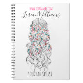 Bride Wavy hair floral wreath Hairstyling branding Notitieboek (Voorkant)