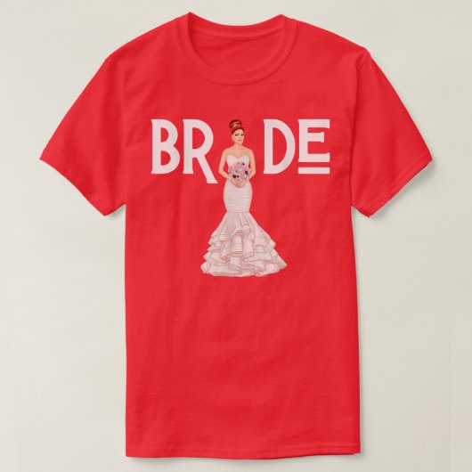 Bride Wedde Day Wife Valentijns Love Marriage Bl T-shirt (Design voorkant)