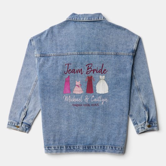 Bride Weddenschap Bodempartij Denim Jacket (Achterkant)
