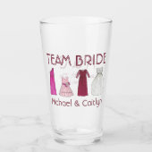 Bride Weddenschap van het team Bridesmaid Gowns Glas (Voorkant)