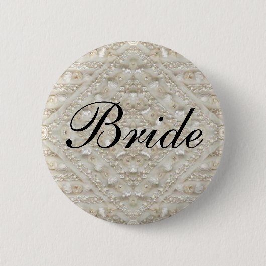 Bride Wedding antiek Ronde Button 5,7 Cm (Voorkant)