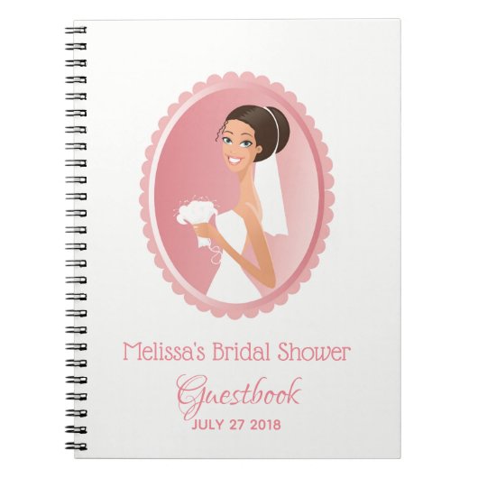 Bride Wedding Attire Vrijgezellenfeest Guestbook Notitieboek (Voorkant)