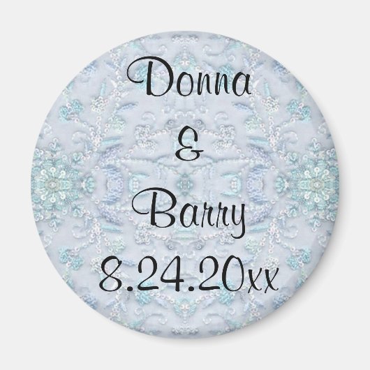 Bride Wedding bord blauw Magneet (Voorkant)