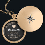 Bride Wedding Day Keepomwille Gift Persoonlijk Goud Vergulden Ketting<br><div class="desc">Een mooi cadeautje voor je toekomstige vrouw om op je trouwdag te zijn en gemakkelijk aan te passen zonder extra kosten.</div>