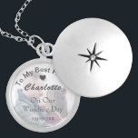 Bride Wedding Day Keepomwille Gift Persoonlijke fo Locket Ketting<br><div class="desc">Een mooi cadeautje voor je toekomstige vrouw om op je trouwdag te zijn en gemakkelijk aan te passen zonder extra kosten.</div>