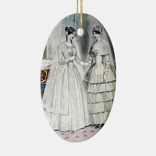  bride Wedding Dress Keramisch Ornament (Rechts)