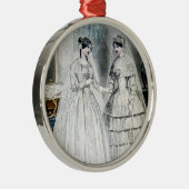 bride Wedding Dress Metalen Ornament (Rechts)