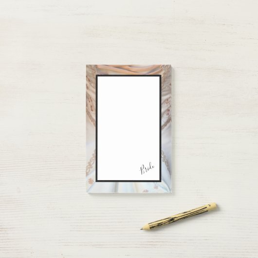 Bride Wedding Dress Post-it® Notes (Op bureau)