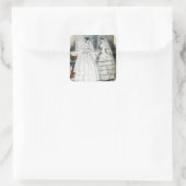  bride Wedding Dress Vierkante Sticker (Tas)