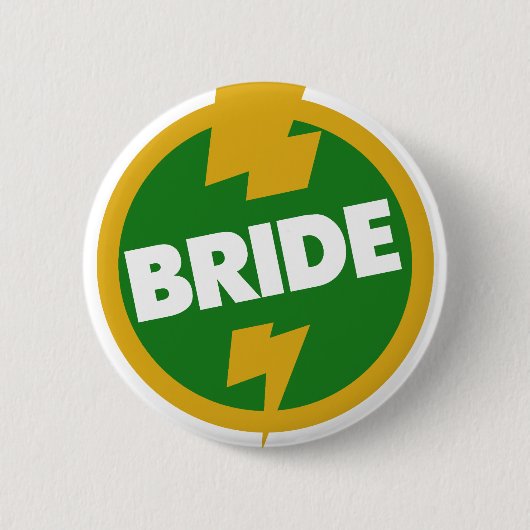Bride Wedding - Dupree Ronde Button 5,7 Cm (Voorkant)