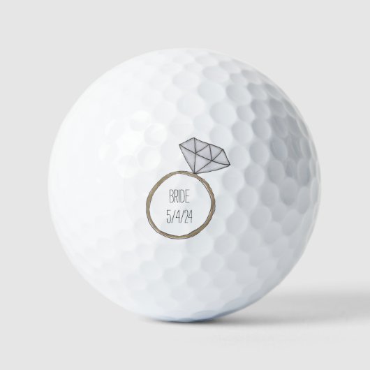 Bride Wedding Golfballen (Voorkant)