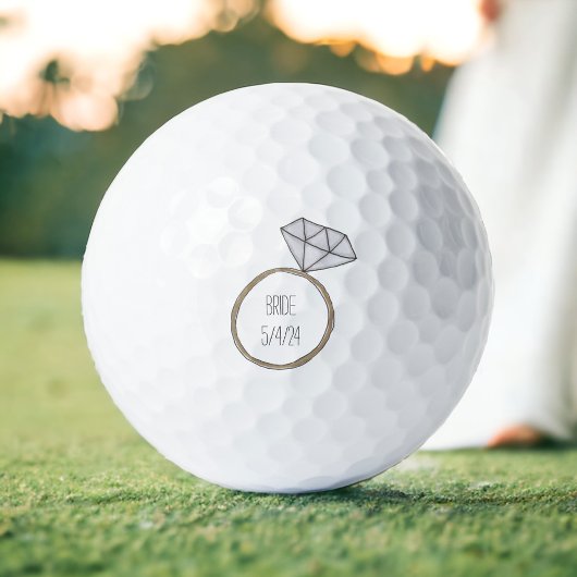 Bride Wedding Golfballen