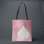 Bride Wedding Gown Script Roze Metallic Tote Bag<br><div class="desc">Chic "Bride" canvas tas met een prachtige waterkleurige bruiloft op een faux roze metalen achtergrond. Prachtig.</div>