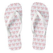 Bride Wedding Honeymoon Pink Bow Teenslippers (Voetbed)
