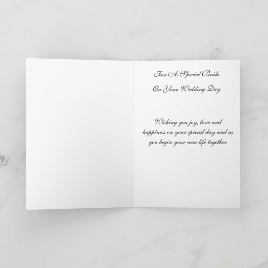 Bride Wedding Kaart (Binnen)