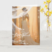 Bride Wedding Kaart (Gele Bloem)