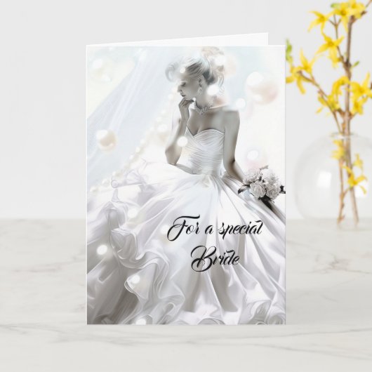 Bride Wedding Kaart (Gele Bloem)