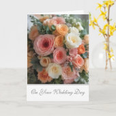 Bride Wedding Kaart (Gele Bloem)