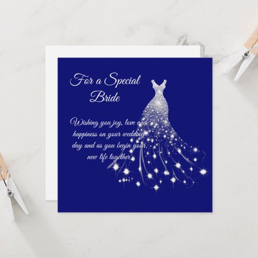 Bride Wedding Kaart (Voorkant / Achterkant in situ)