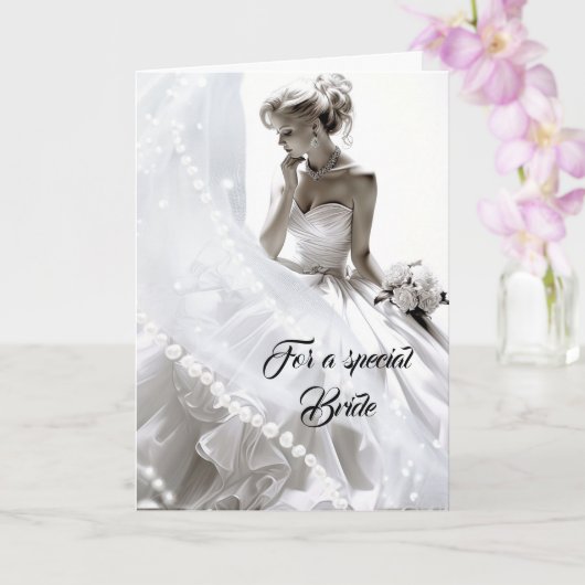 Bride Wedding Kaart (Orchidee)