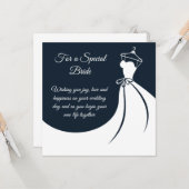 Bride Wedding Kaart (Voorkant / Achterkant in situ)