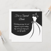 Bride Wedding Kaart (Voorkant / Achterkant in situ)