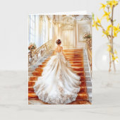 Bride Wedding Kaart (Gele Bloem)