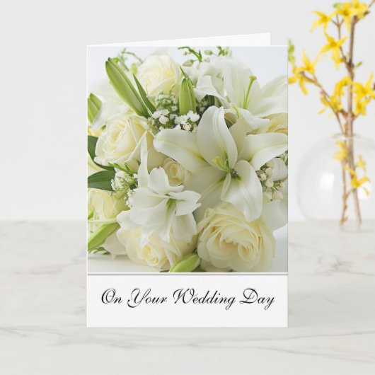 Bride Wedding Kaart (Gele Bloem)