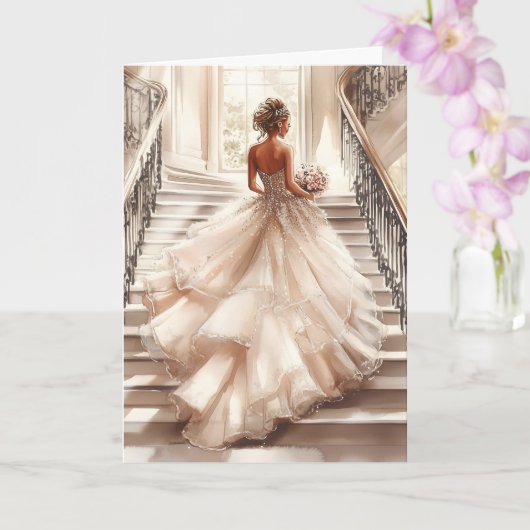 Bride Wedding Kaart (Orchidee)