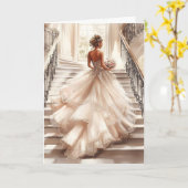 Bride Wedding Kaart (Gele Bloem)