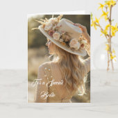 Bride Wedding Kaart (Gele Bloem)