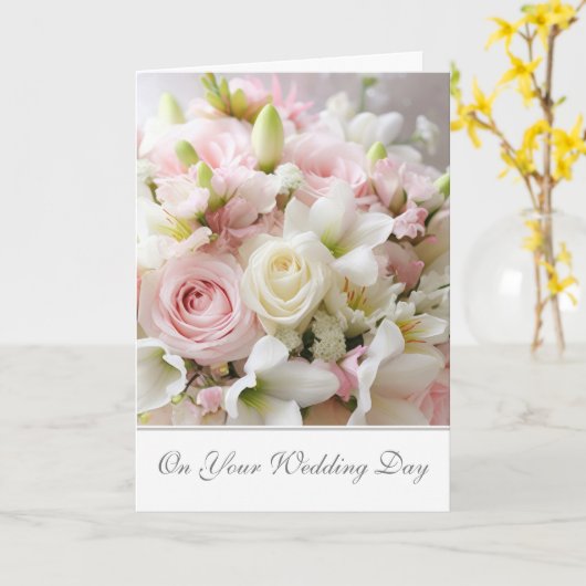 Bride Wedding Kaart (Gele Bloem)