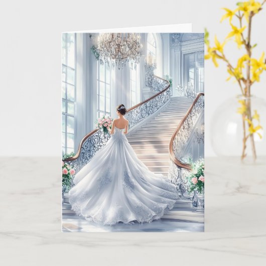 Bride Wedding Kaart (Gele Bloem)