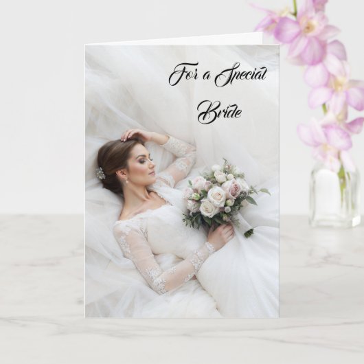 Bride Wedding Kaart (Orchidee)