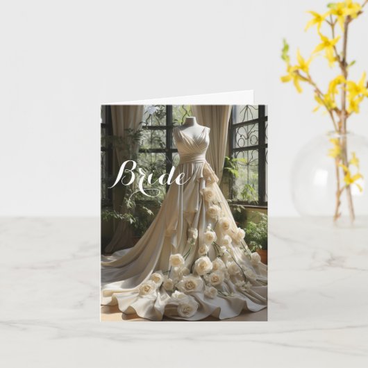 Bride Wedding Kaart (Gele Bloem)