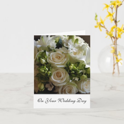 Bride Wedding Kaart (Gele Bloem)