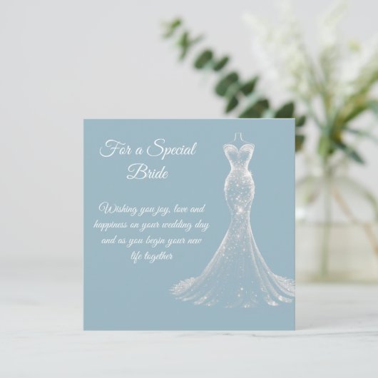 Bride Wedding Kaart (Staand voorkant)