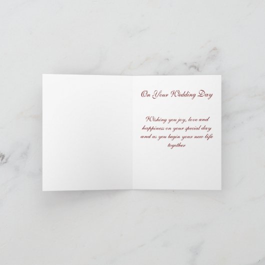 Bride Wedding Kaart (Binnen)