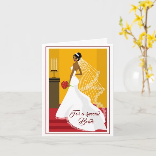 Bride Wedding Kaart (Gele Bloem)