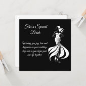 Bride Wedding Kaart (Voorkant / Achterkant in situ)