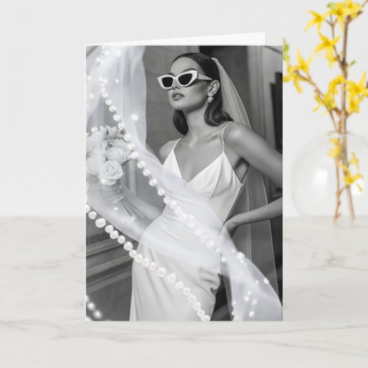 Bride Wedding Kaart (Gele Bloem)