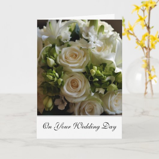 Bride Wedding Kaart (Gele Bloem)