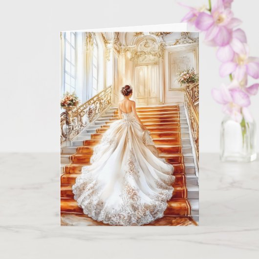 Bride Wedding Kaart (Orchidee)