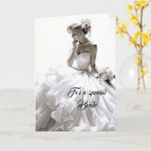 Bride Wedding Kaart (Gele Bloem)